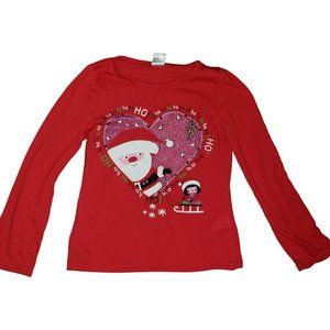 Dollie & me brand Christmas Santa Ho Ho Ho top girls size 7 top, good condition